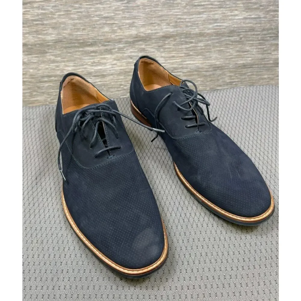 Call It Spring Men's Vegan Fresien Oxford Dress Shoes Size 10.5M Navy Blue